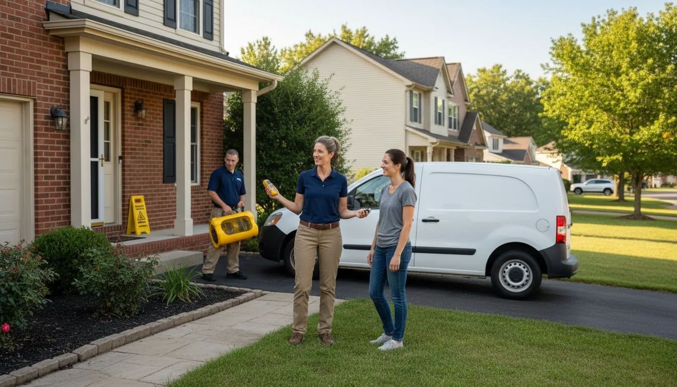 Residential water damage restoration in Clifton, IL